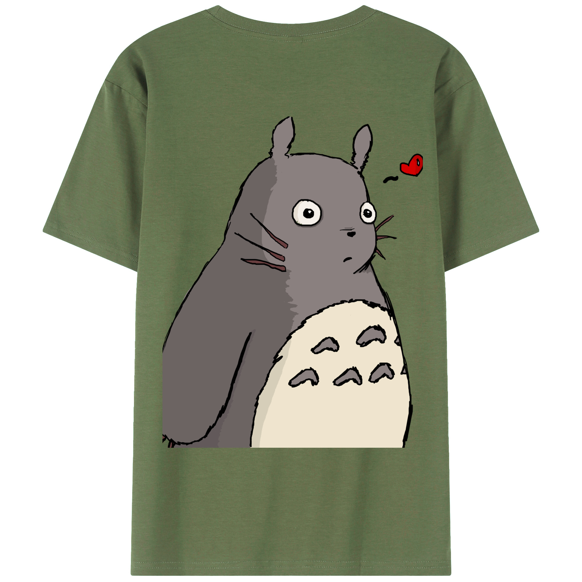 （画像用） となりのトトロ 草壁メイ 草壁サツキ My Neighbor Totoro Satsuki Kusakabe Mei Kusakabe 綿100％ メンズ半袖Tシャツ（バックプリント） 通気性